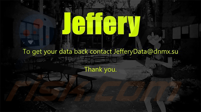Jeffery ransomware wallpaper